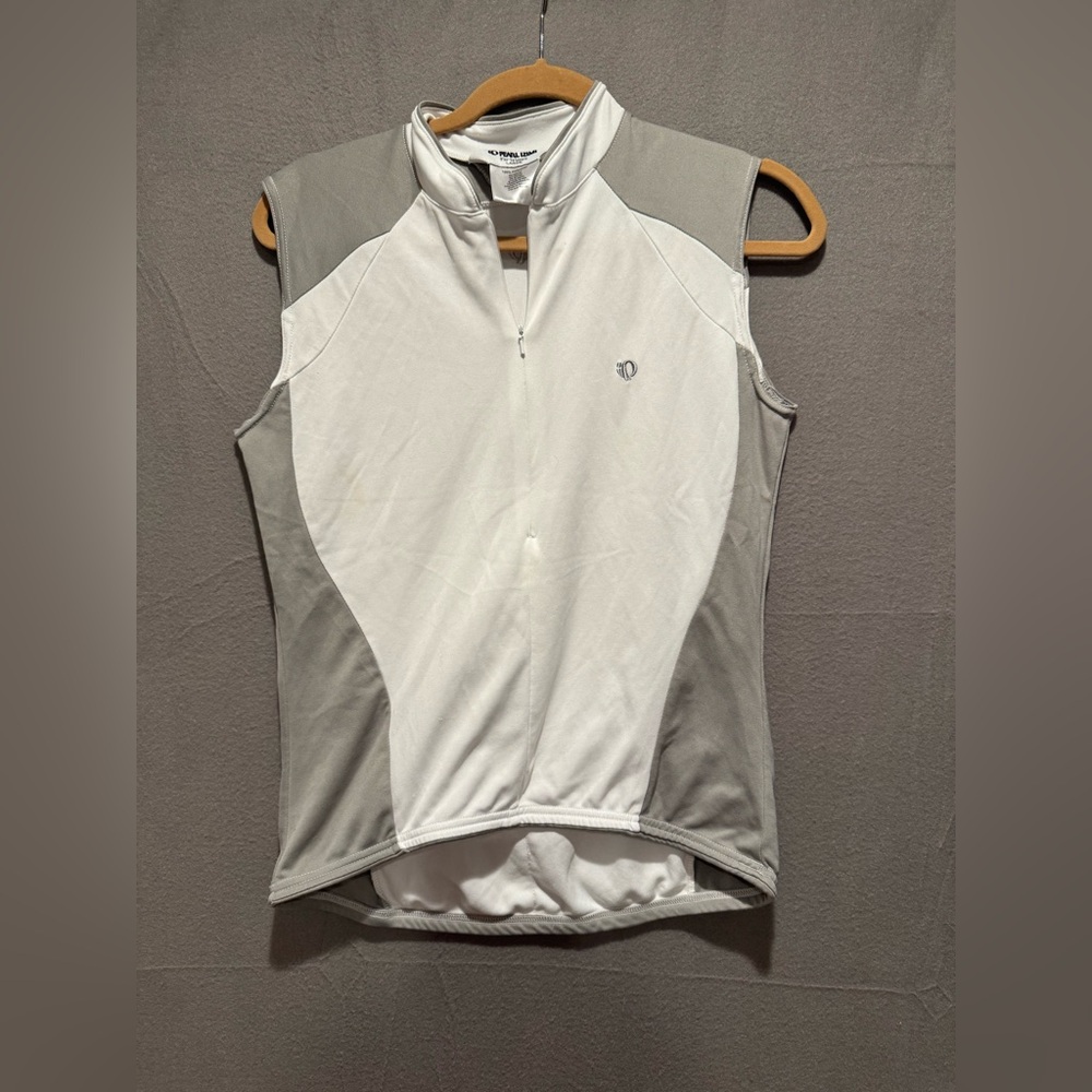 Pearl Izumi Women's White and Gray Cycling Jersey